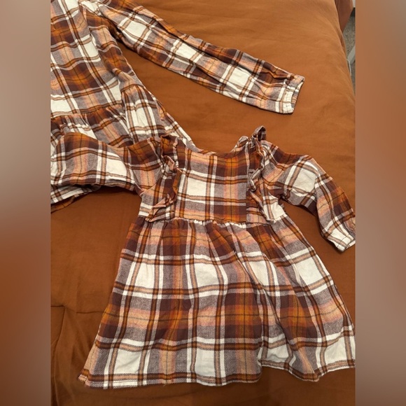 The Children’s Place Mommy and Me Plaid Long Sleeve Tops - Brown and White - Picture 5 of 10